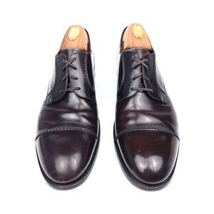 ERMENEGILDO ZEGNA Cap Toe Brown Leather Old Money Oxford Shoes 9 Quiet Luxury